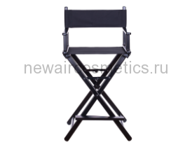 Cкладной алюминиевый стул визажиста (черный)