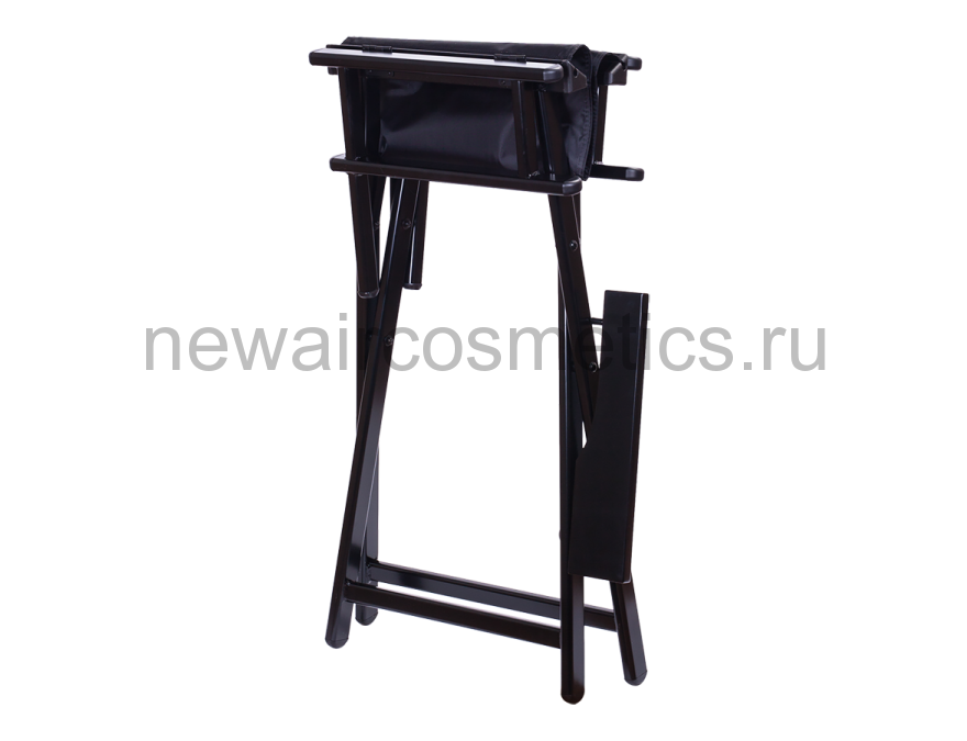 Cкладной алюминиевый стул визажиста (черного цвета)